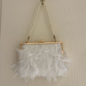 Brand New Feather Evening Clutch